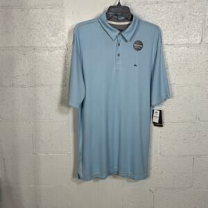 Quiksilver Waterman Men's Waterpolo Quick Dry Polo Shirt Dream Blue Xlarge $70